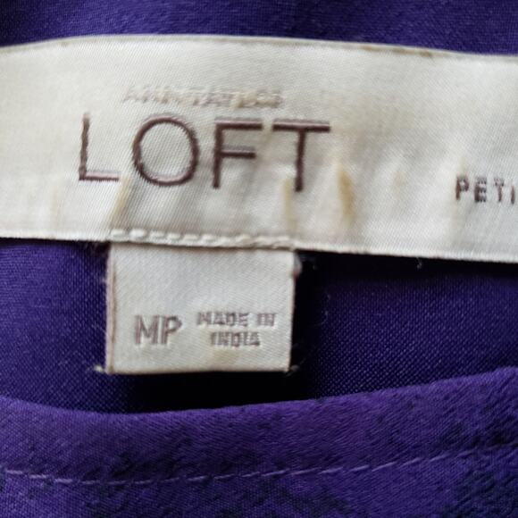 Ann Taylor Loft Color Block Sleeveless Cinched Waist Dress MP - Picture 9 of 10